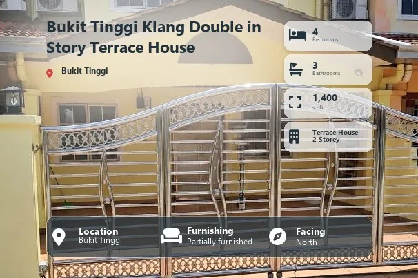 Bukit Tinggi Klang Double in Story Terrace House